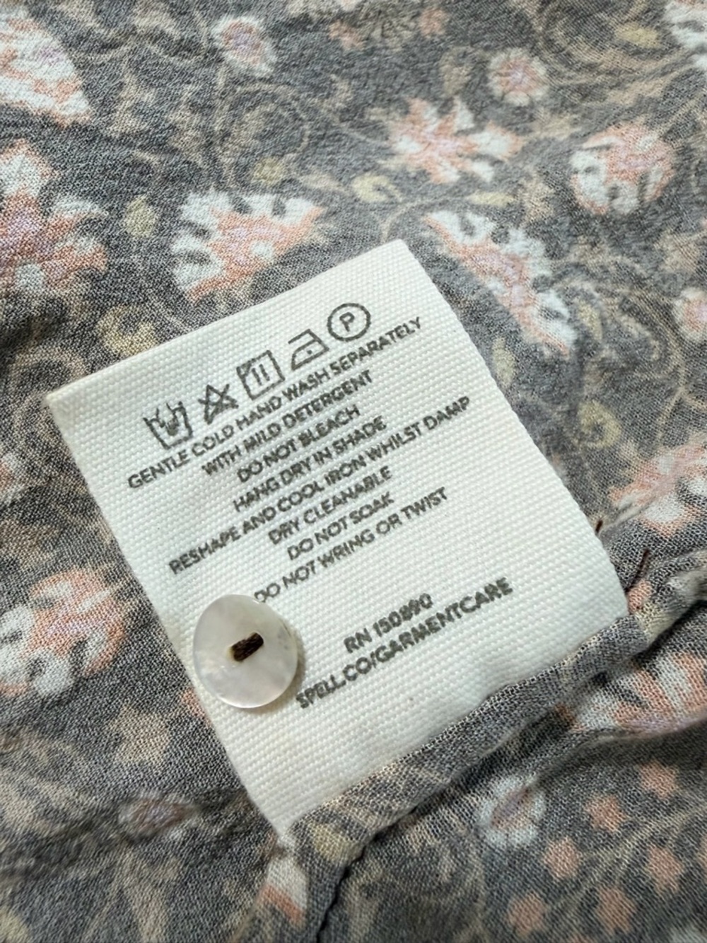 SPELL Madame Peacock Romper Coffee Floral Size Small - Picture 12 of 12